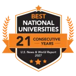 national university badge 21 years